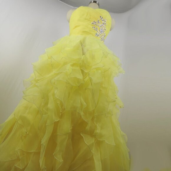 GRACE KARIN A Line Bridesmaid Dresses Long Prom Gown Size 8 Yellow - Picture 8 of 12